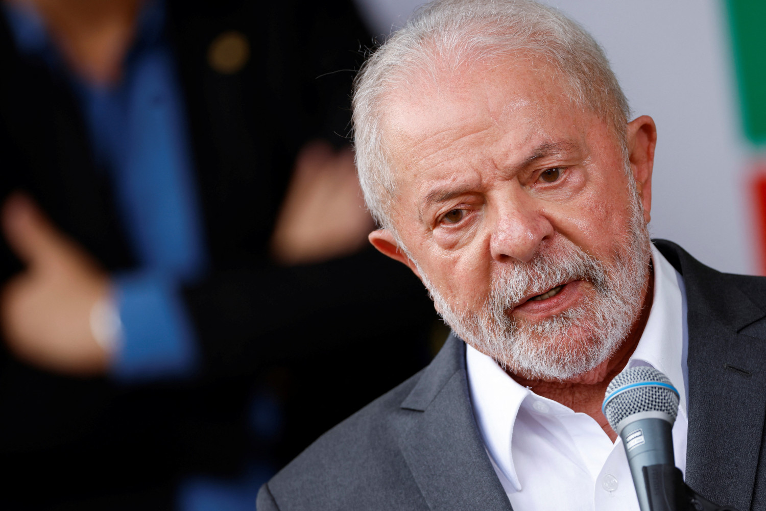 le president elu du bresil luiz inacio lula da silva lors d une conference de presse a brasilia