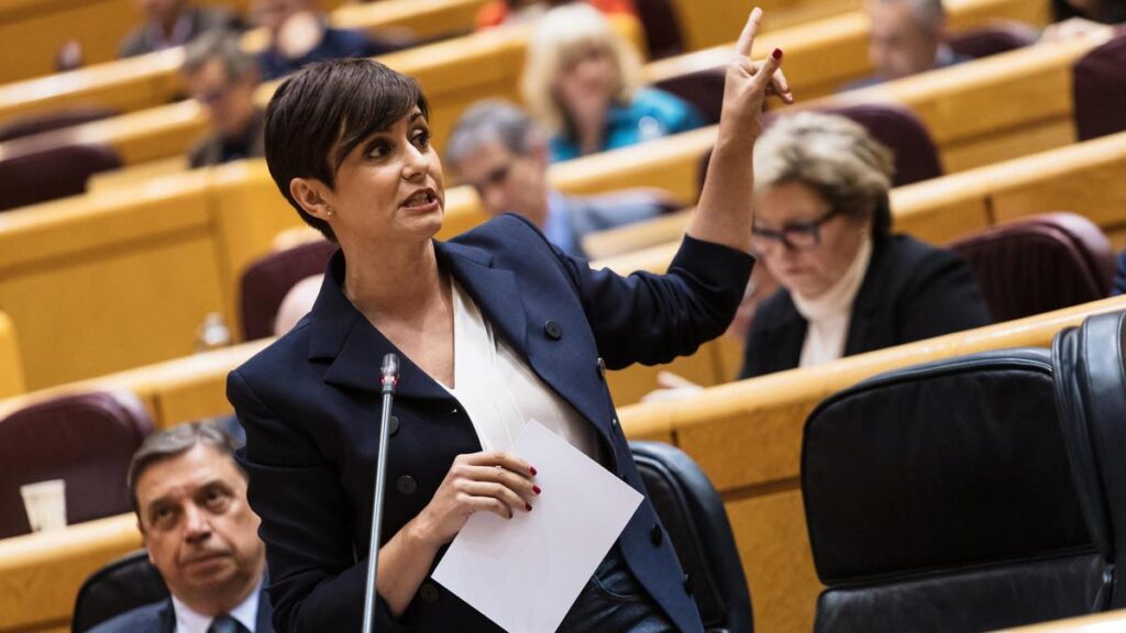 Isabel Rodríguez, ministra de Vivienda y Agenda Urbana, durante la Sesión de Control al Gobierno en el Senado
