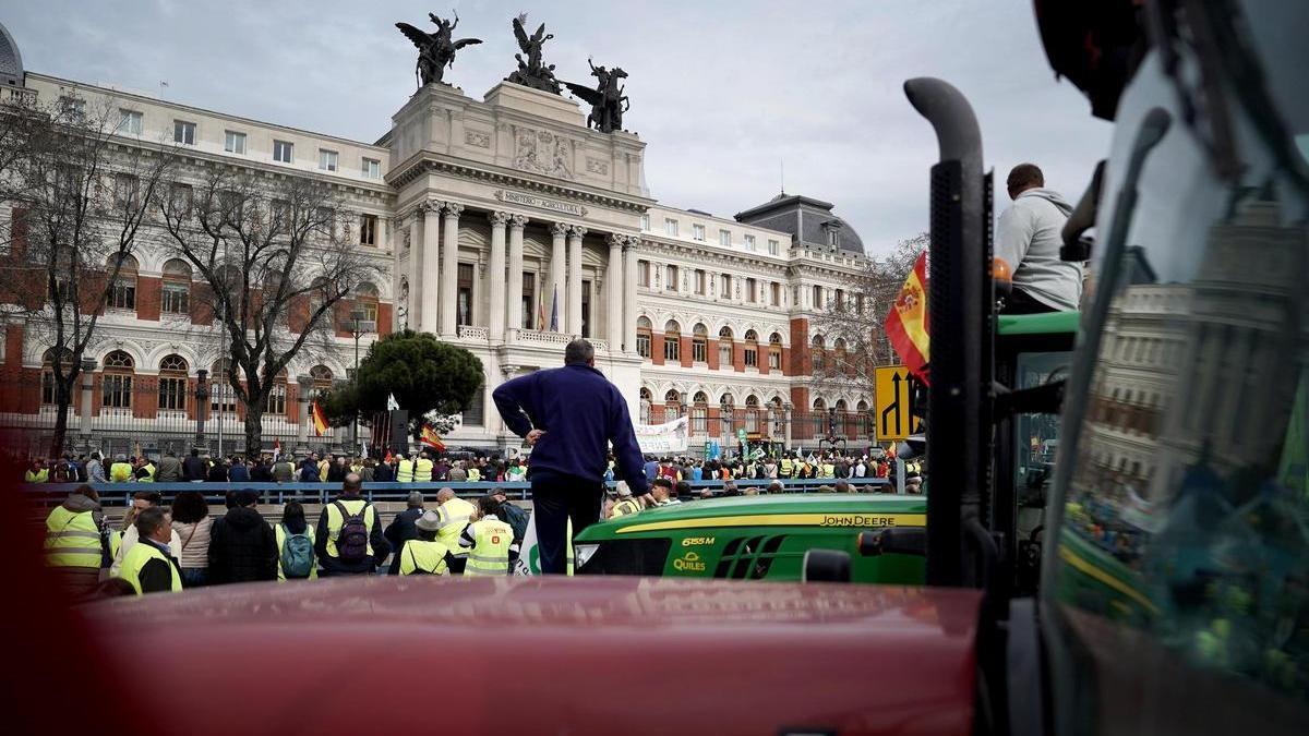 Manifestación de agricultores en Madrid.