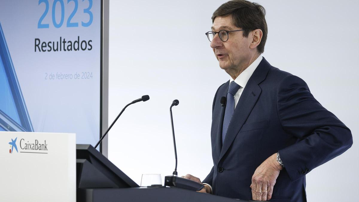 José Ignacio Goirigolzarri, en la presentación de resultados de CaixaBank