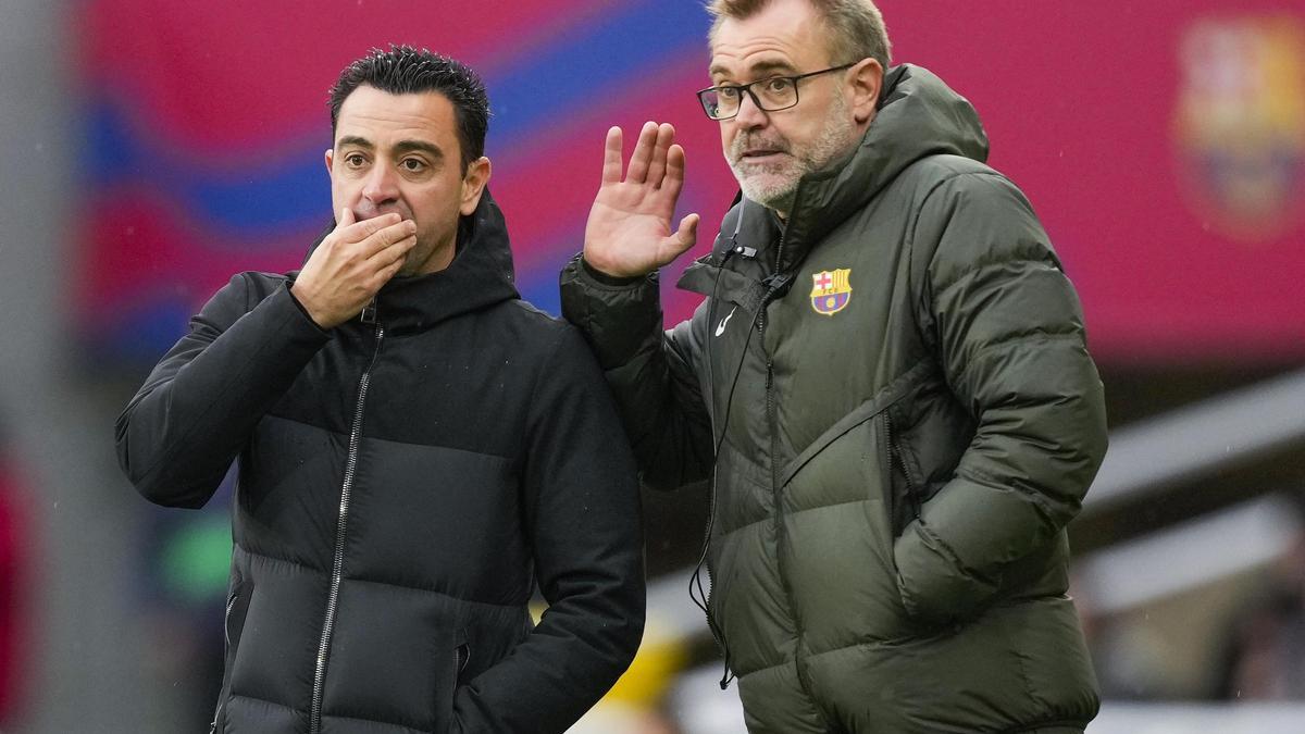 Xavi Hernández durante el partido contra el Getafe