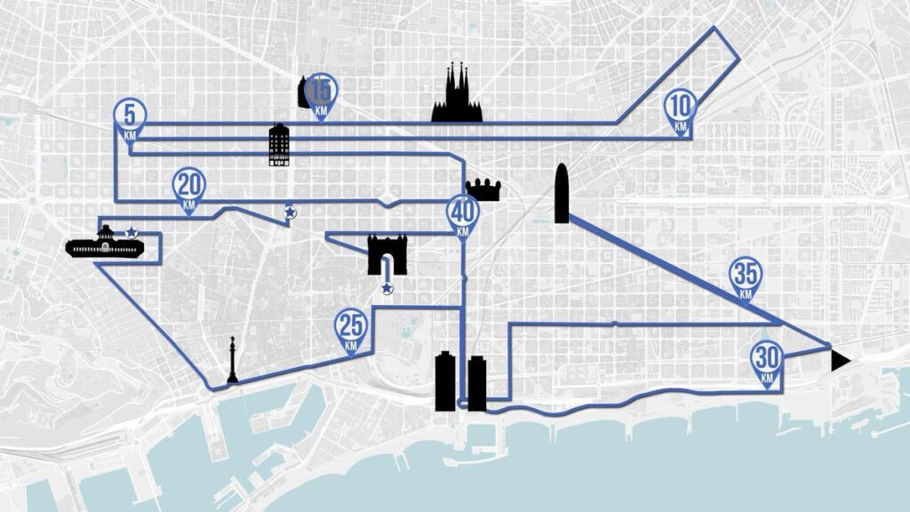 Recorrido de la Maratón de Barcelona 2024 | Mapa