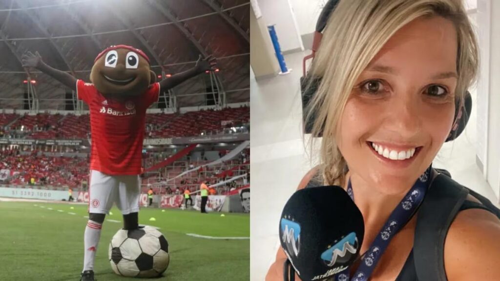 Una periodista denunció a la mascota del Inter de Porto Alegre por acoso.