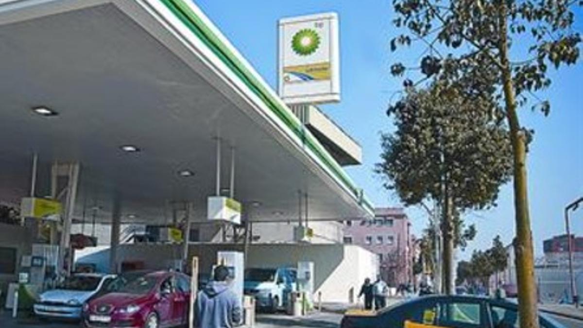 Gasolinera en Barcelona.