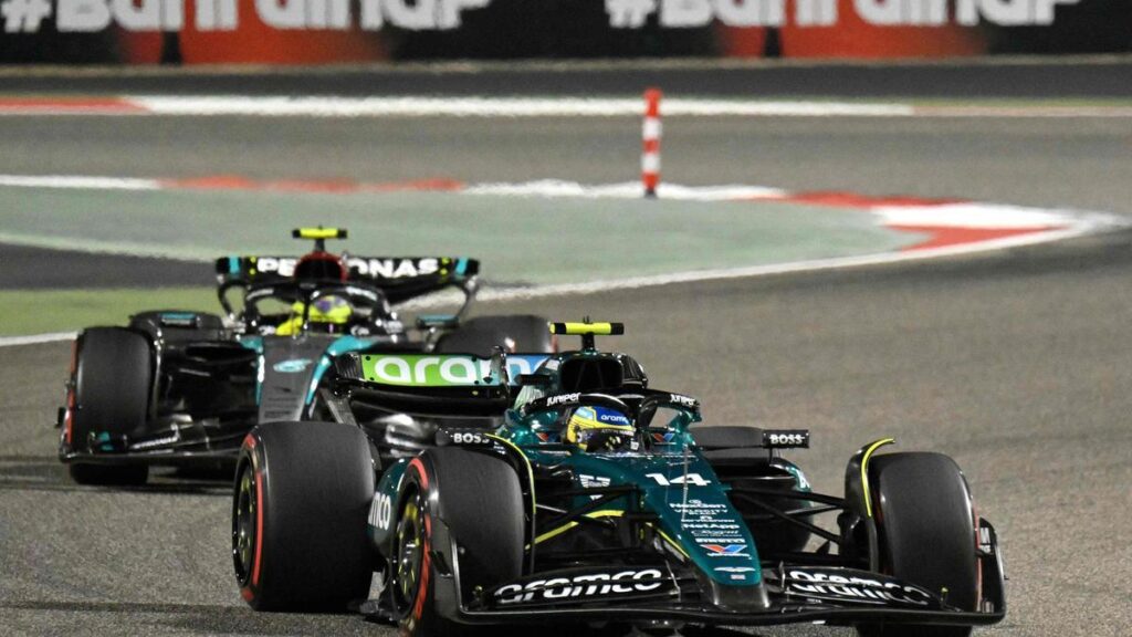 Fernando Alonso, durante el GP de Bahrein.