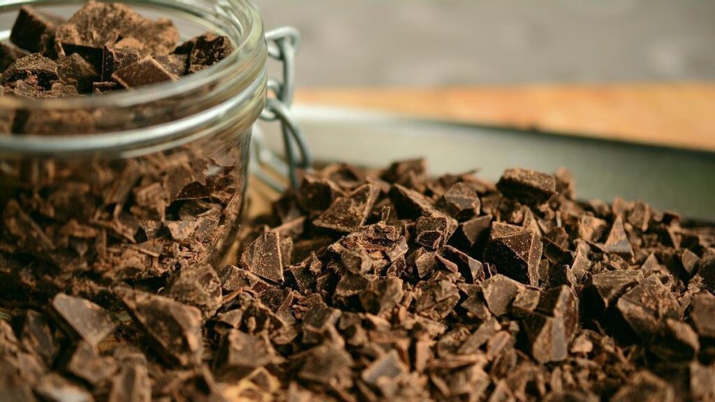 Chocolate en virutas.