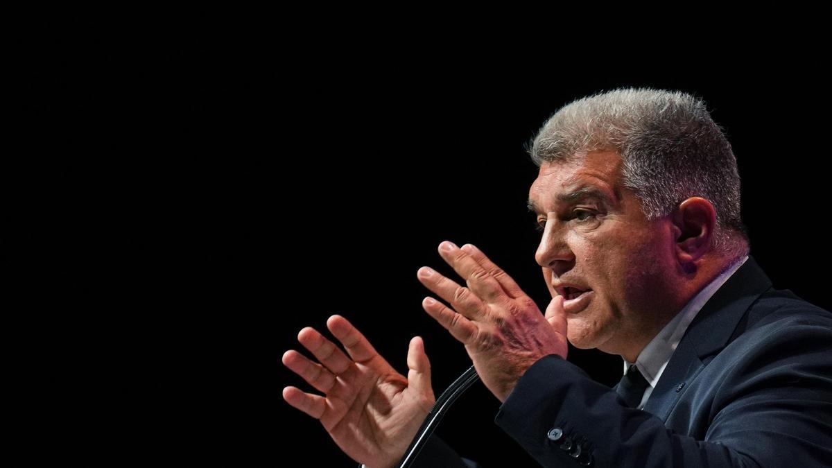 Joan Laporta en el MWC de Barcelona el pasado mes de febrero.