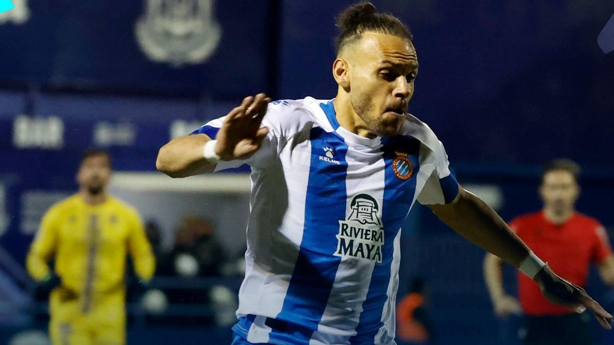 Braithwaite, en el partido de este domingo en Alcorcón.