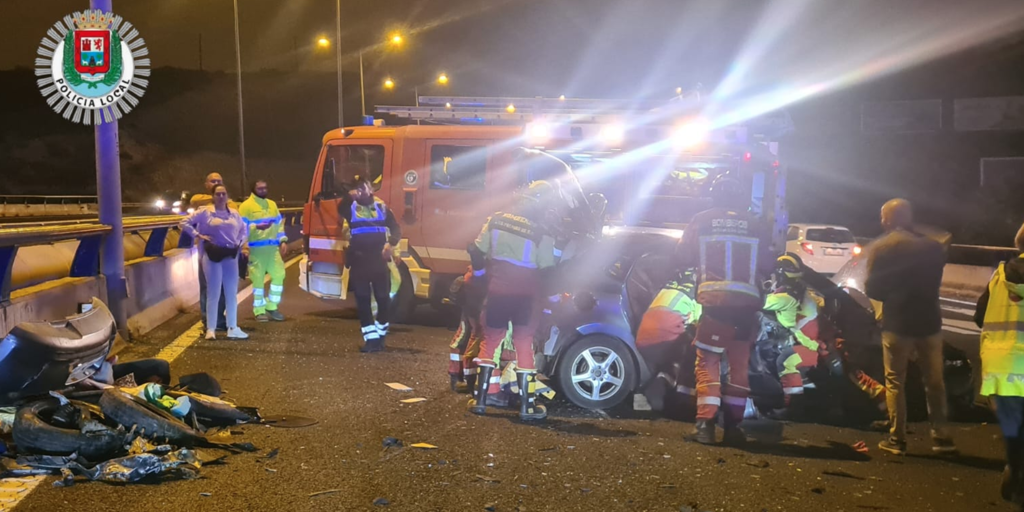 Un coche en dirección contraria siembra el pánico en Las Palmas de Gran Canaria