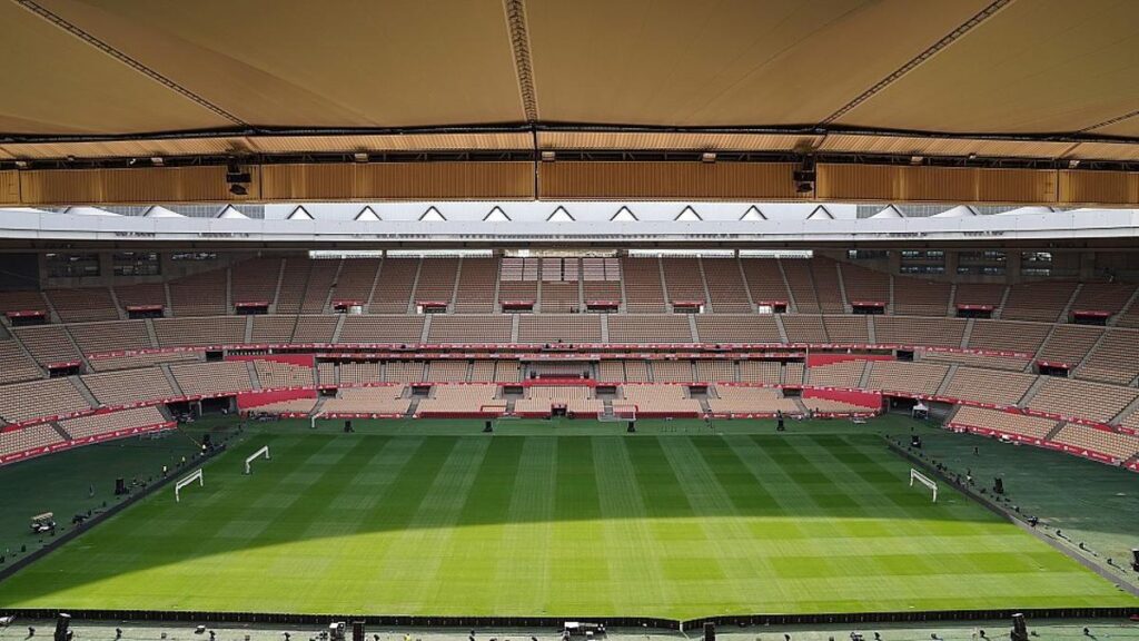 El estadio de La Cartuja, escenario de la final de Copa, este sábado.