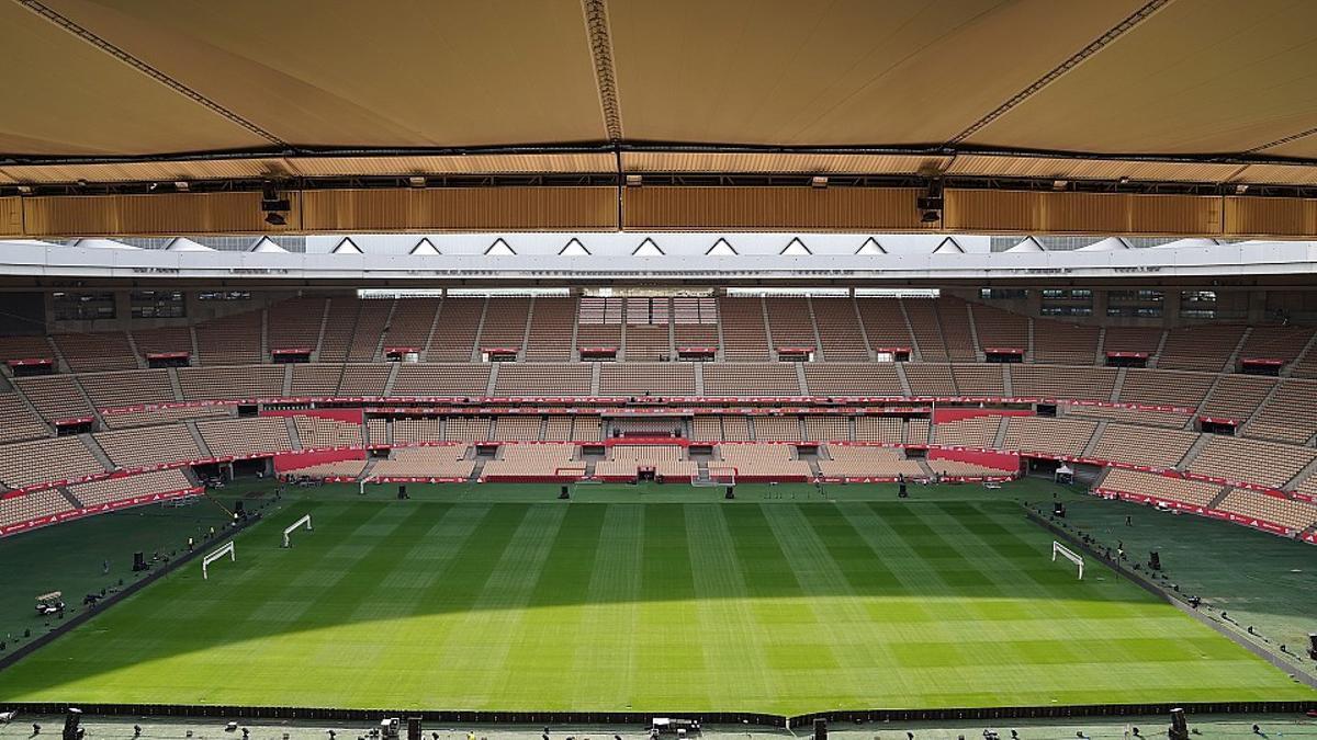 El estadio de La Cartuja, escenario de la final de Copa, este sábado.