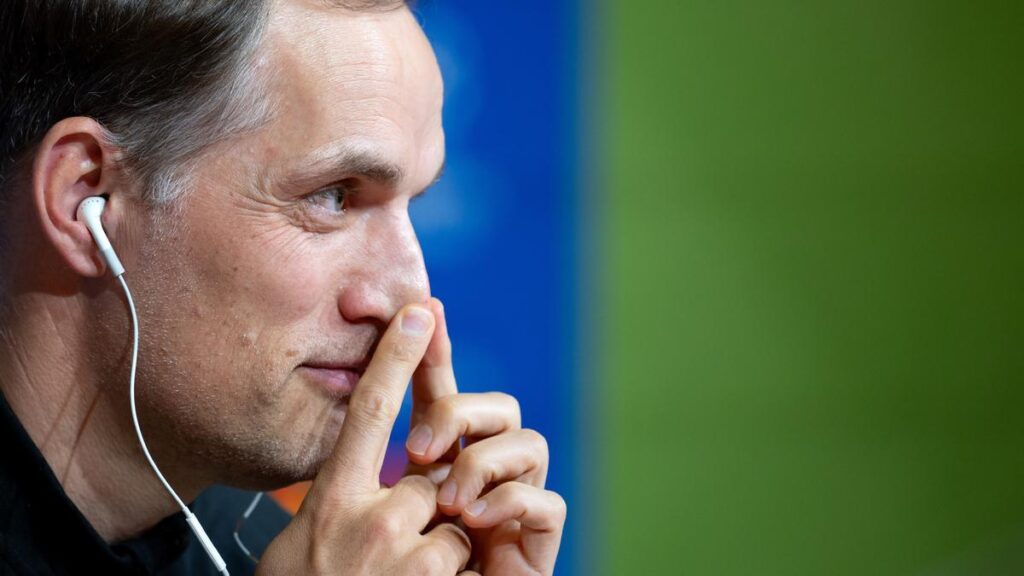 Thomas Tuchel, entranador del FC Bayern, en rueda de prensa.