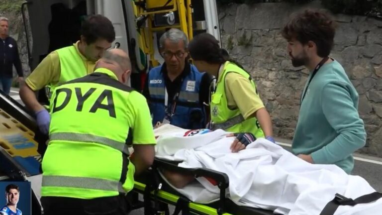 Landa, en la ambulancia