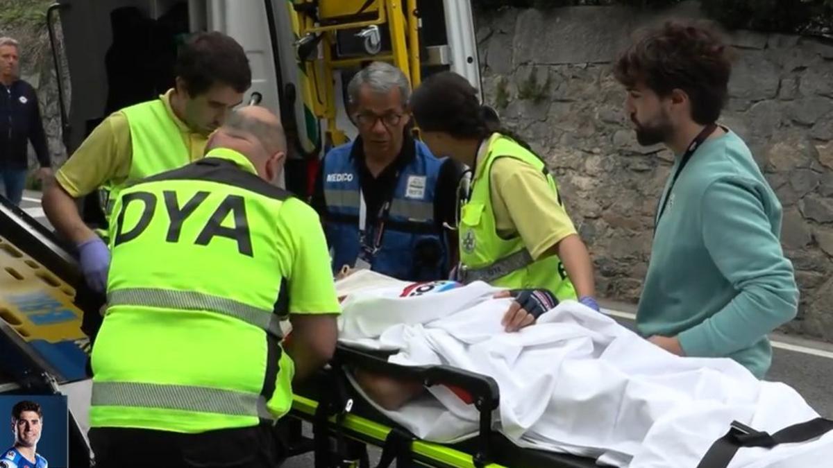 Landa, en la ambulancia