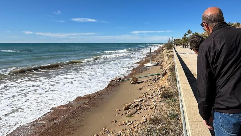 Efectos de las tormentas en la costa de Tarragona.