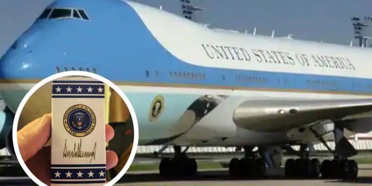 Fundas de almohada, platos bordados y vasos: la Casa Blanca advierte a los periodistas para que no sigan robando objetos del Air Force One