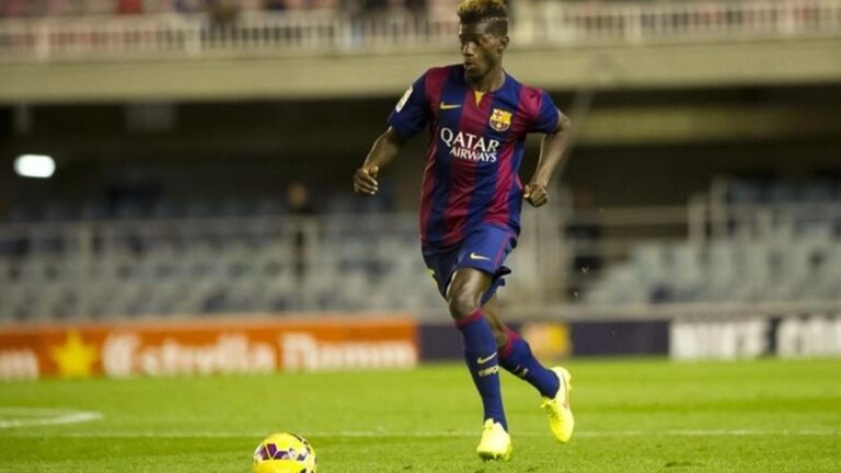 Edgar Ié, cuando jugaba en el FC Barcelona.