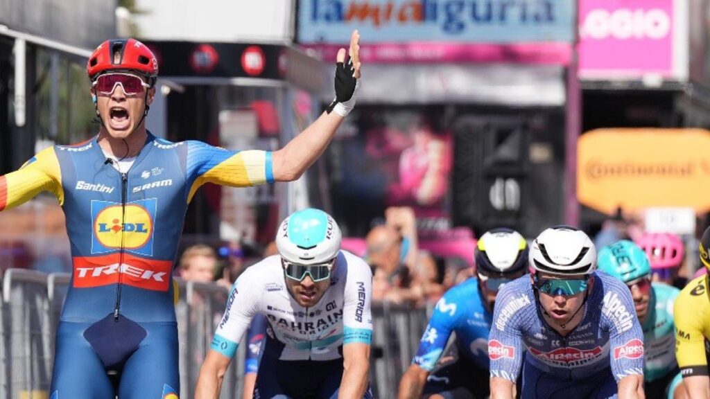 Jonathan Milan, vencedor de la cuarta etapa del Giro de Italia 2024.