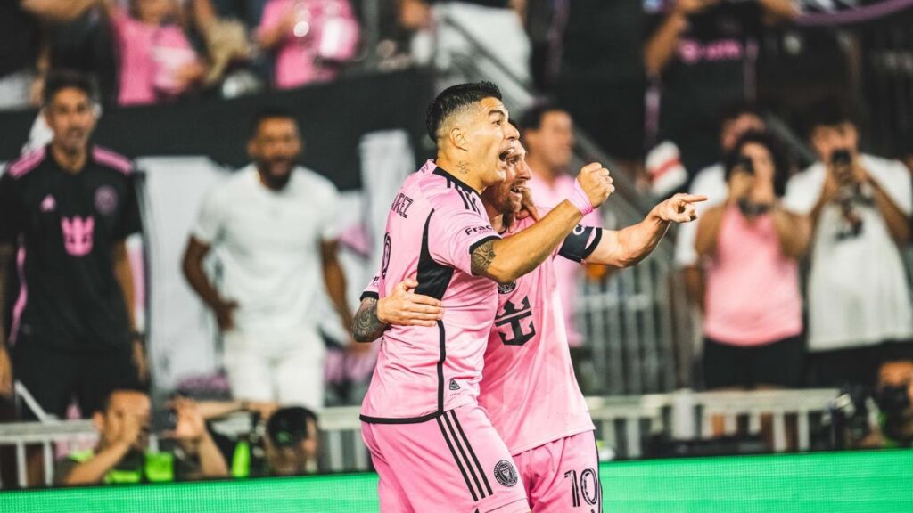 Suárez y Messi, en la goleada de Inter Miami ante New York Red Bulls.