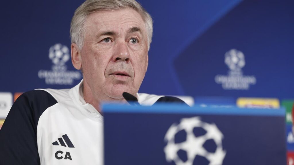 Carlo Ancelotti, en la previa del Real Madrid-Bayern.