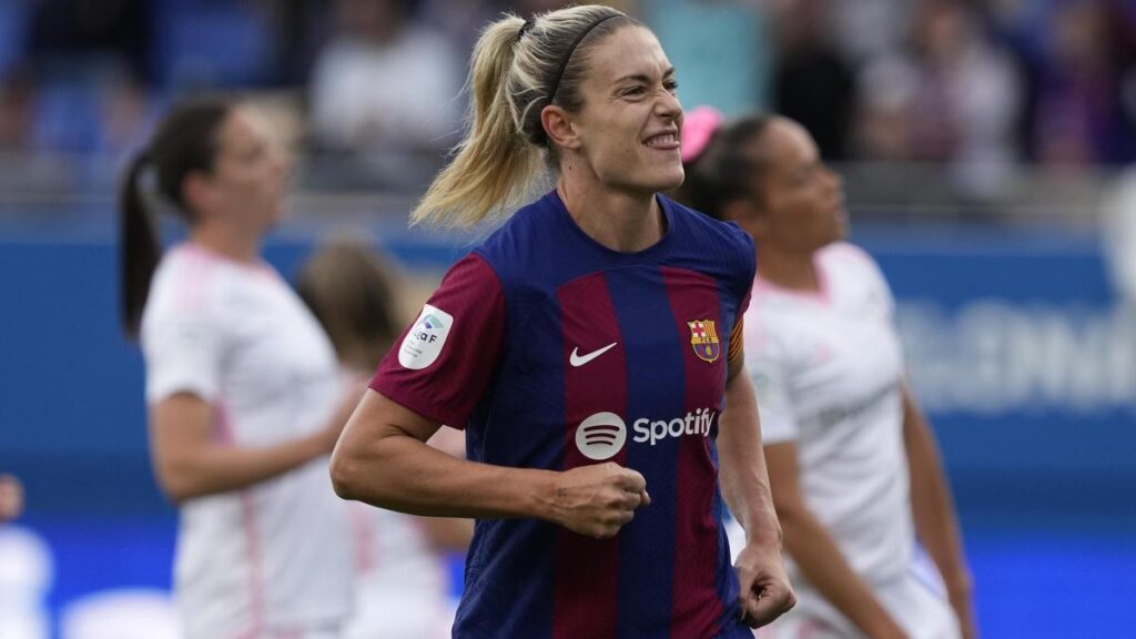Alexia Putellas celebra su gol ante el Madrid CFF