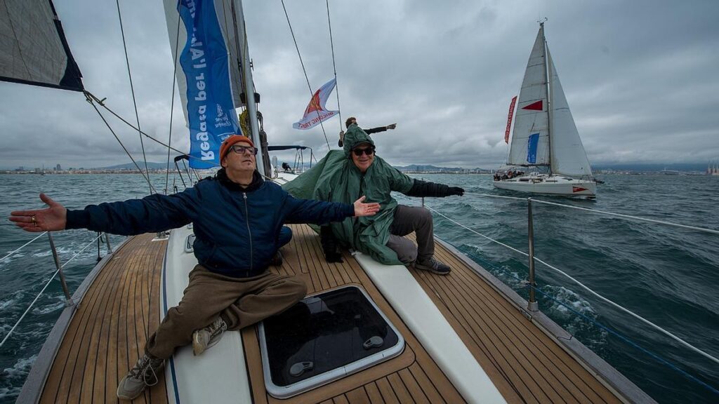 Tomás y Teo, en la regata frente a Barcelona
