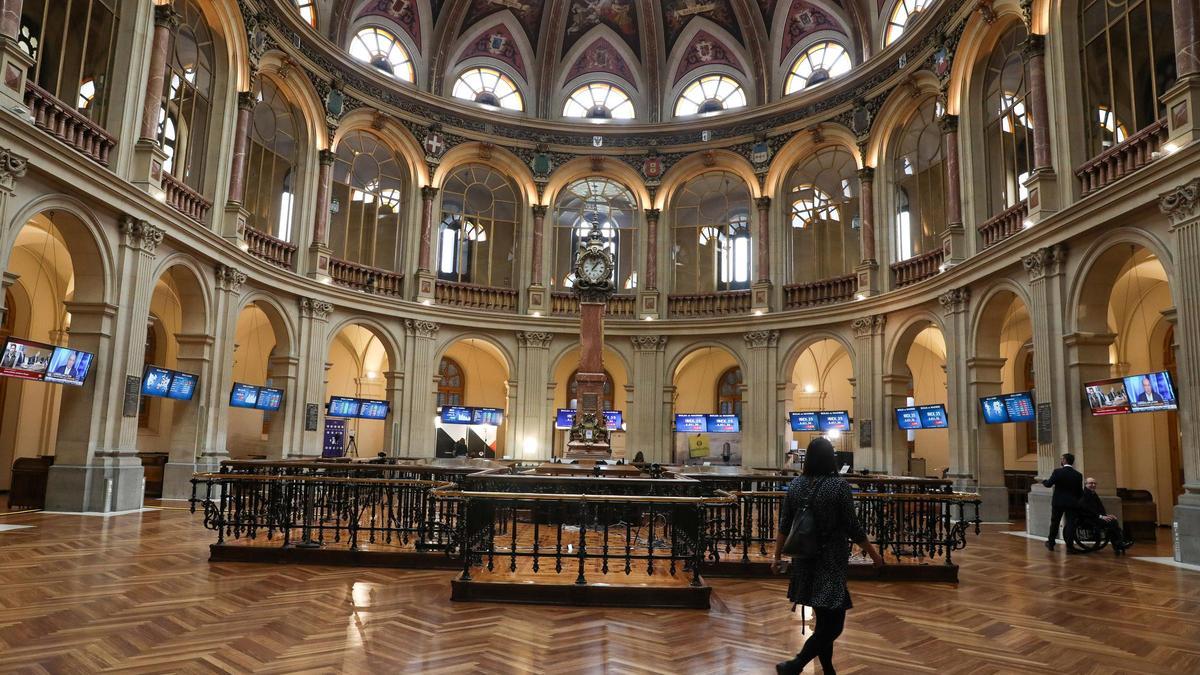 El palacio de la Bolsa de Madrid.