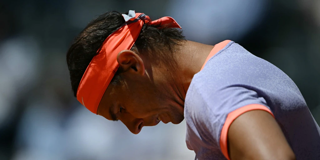 Un apagado Nadal cae en segunda ronda de Roma ante Hurkacz