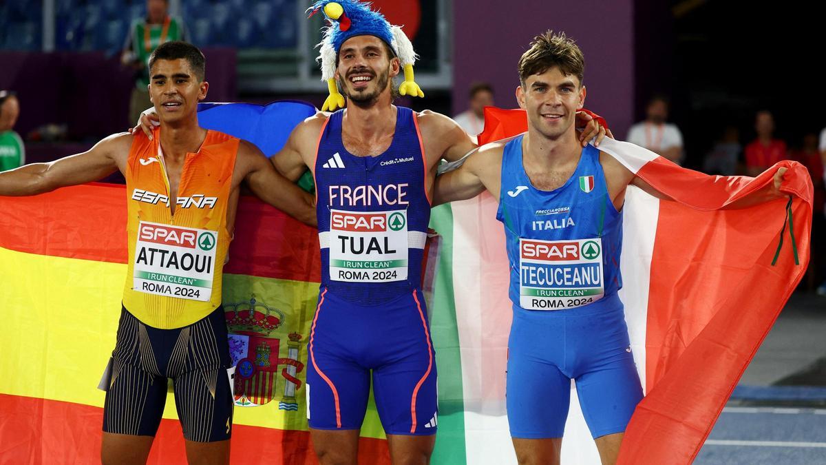 Mohammed Attaoui, Gabriel Tual y Catalin Tecuceanu.