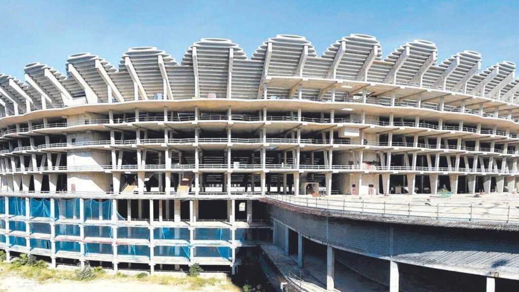 Así se encuentra el estadio Nou Mestalla