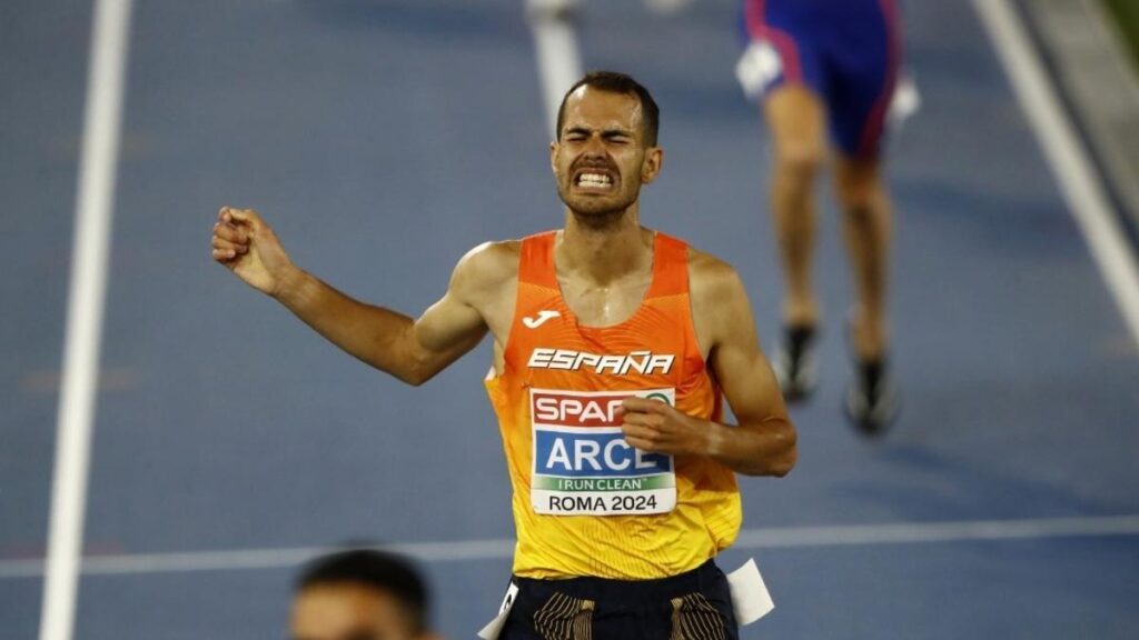 Dani Arce, en la final de 3.000 metros obstáculos del Europeo.