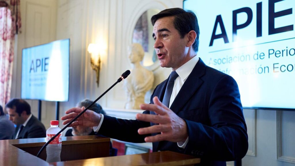 El presidente del BBVA, Carlos Torres Vila, en el Palacio de la Magdalena, a 17 de junio de 2024, en Santander, Cantabria (España).