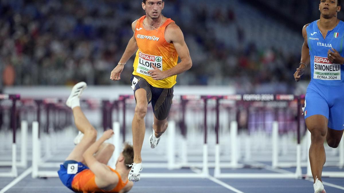 Quique Llopis, subcampeón de Europa de 110m vallas.