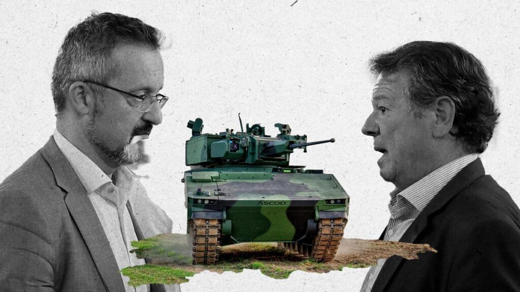 Pedro Fuster, director de Estrategia de Defensa de Indra y Juan Escriña, director de Santa Bárbara.