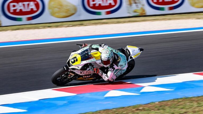 María Herrera, en Misano durante la superpole del viernes.