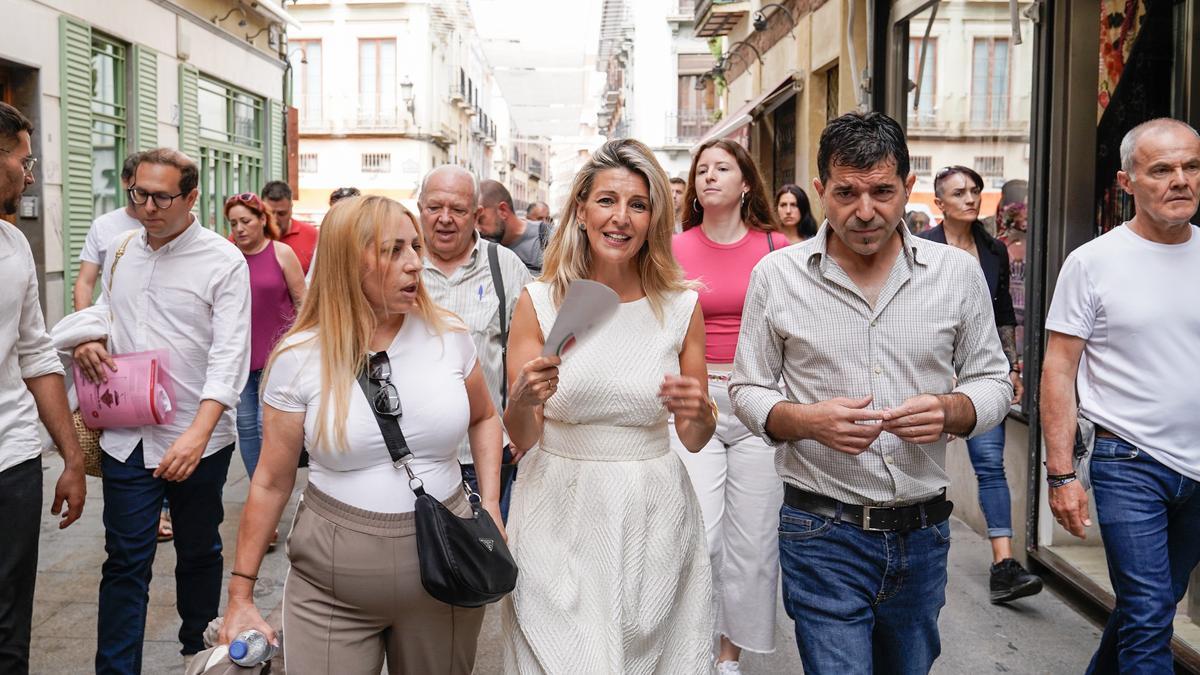 Yolanda Díaz en una imagen durante la campaña electoral.