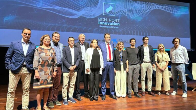 Algunos de los socios de la Fundació BCN Port Innovation, en el acto de celebración del primer año de funcionamiento en Caixafòrum.