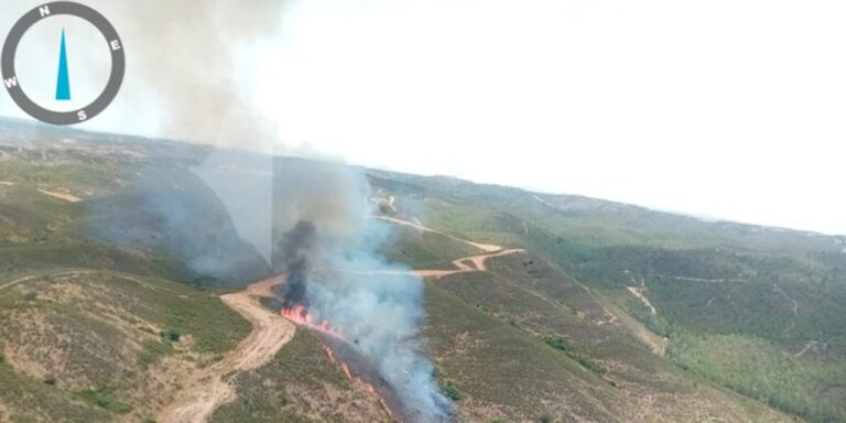 Declarado un incendio forestal en Valverde del Camino