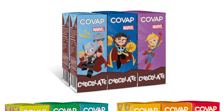 Los personajes de Marvel se cuelan en los batidos de Covap con una edición especial