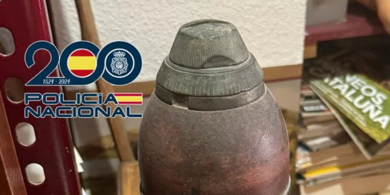 Un hombre encuentra un proyectil de artillería en un piso que acaba de heredar en Valencia