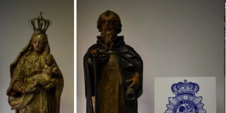 Un policía fuera de servicio localiza en un almacén dos piezas de «gran valor» robadas en un templo de Palencia hace ocho años
