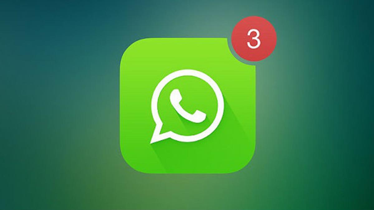 Logotipo de Whattsapp con un aviso de 3 mensajes.