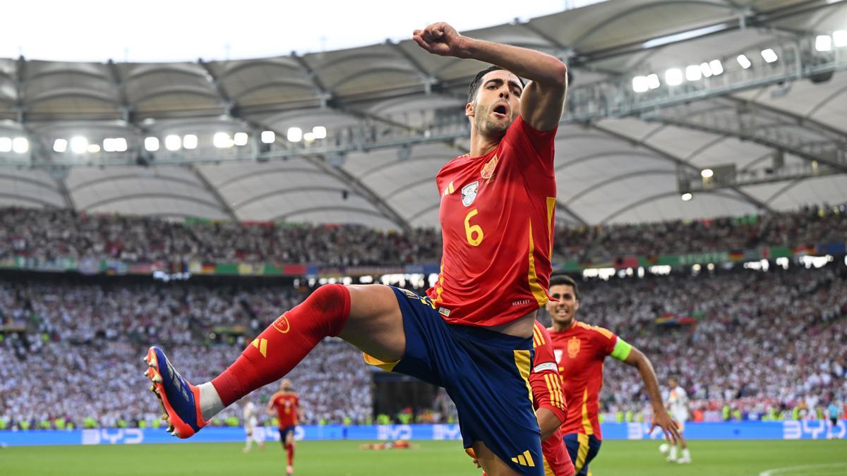 Merino celebró un gol histórico para España ante Alemania