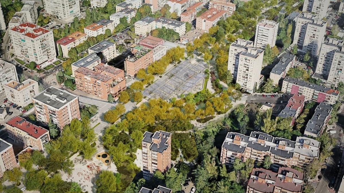 Recreación del futuro soterramiento de la A-5, en Madrid