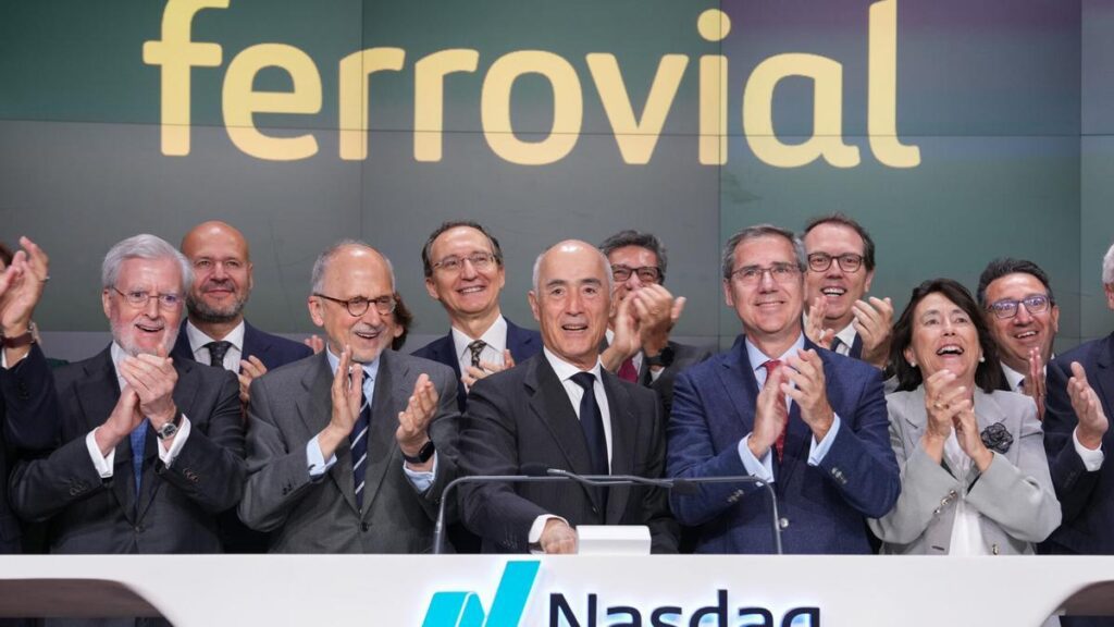 El Consejo de Administración de Ferrovial en el toque de campana en el Nasdaq de Estados Unidos