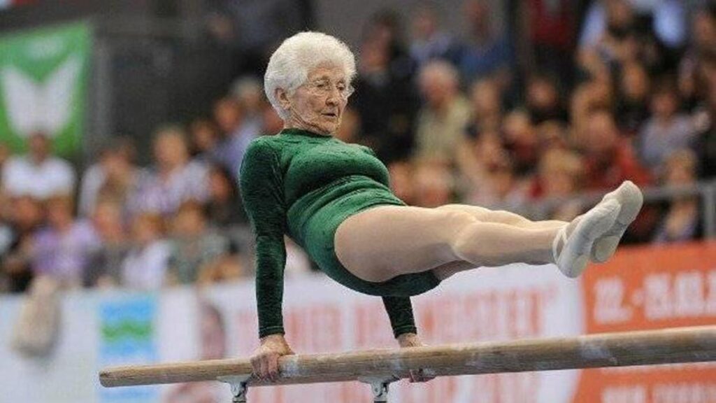 Johanna Quass durante un ejercicio.