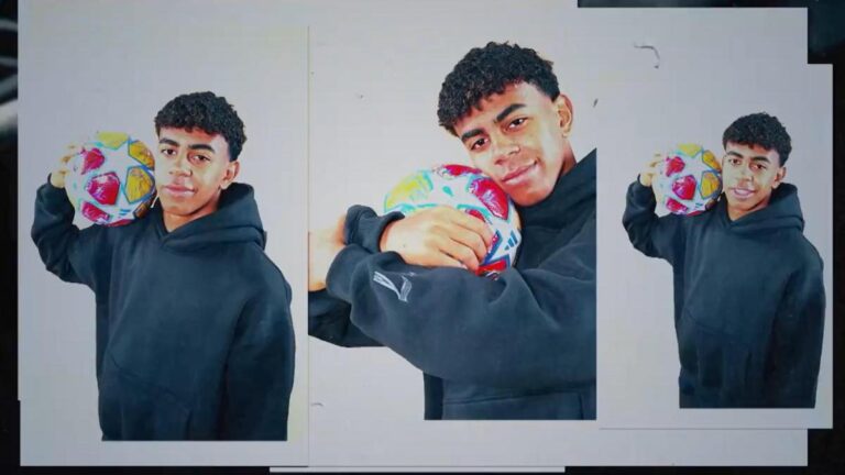 Montaje de fotos de Lamine Yamal