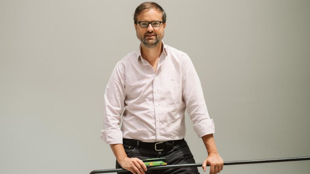Pablo Pastega, responsable de Flexibus España, en las oficinas de Madrid.