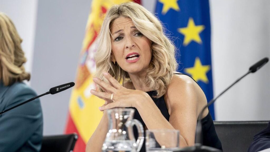 La vicepresidenta segunda y ministra de Trabajo, Yolanda Díaz,