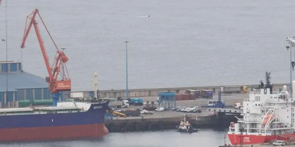 Dos muertos y otros cuatro heridos en un accidente entre dos camiones grúa en el puerto del Musel en Gijón